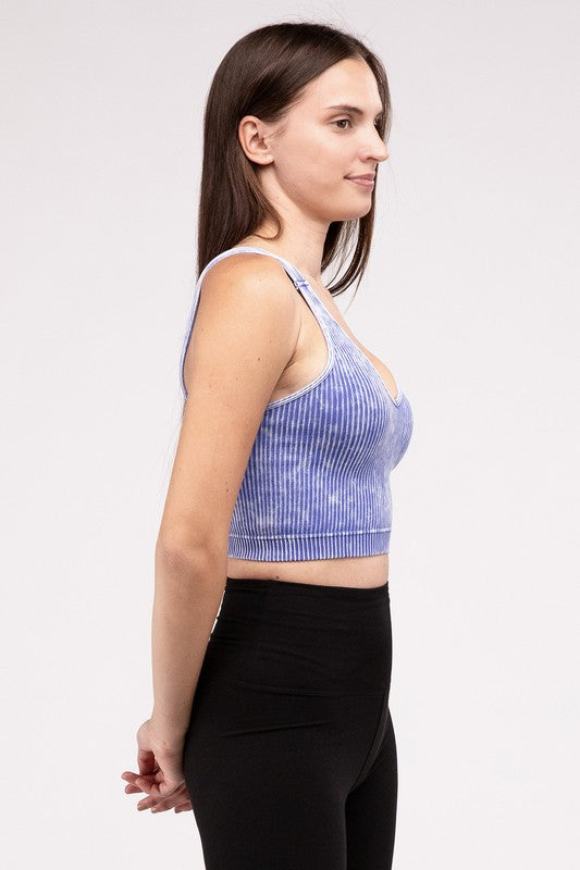 Cropped V-Neck Tank Top