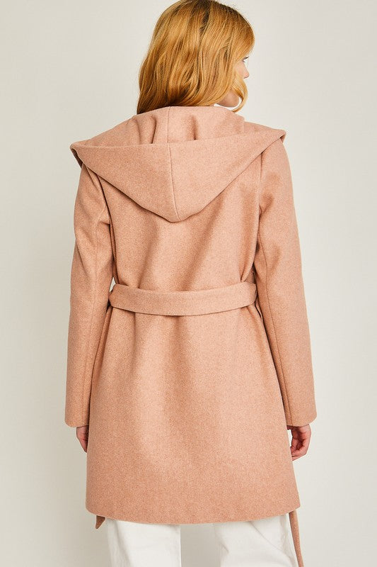 Belted Hoodie Coat
