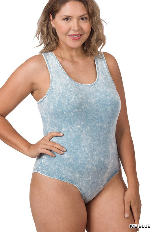 PLUS - ACID WASH BODYSUIT