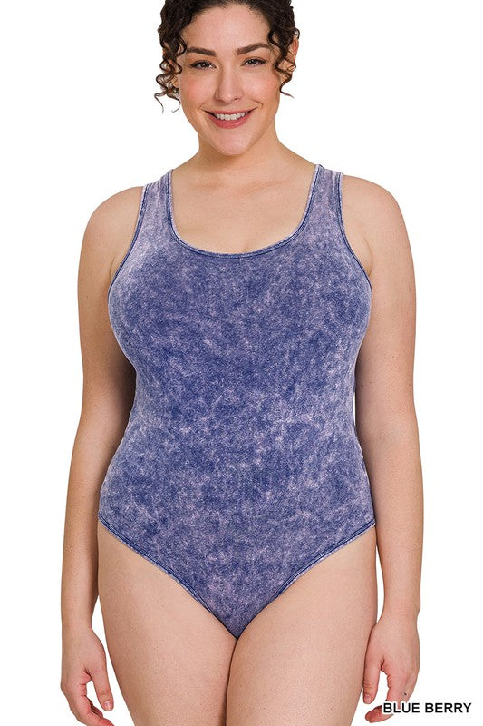 PLUS - ACID WASH BODYSUIT