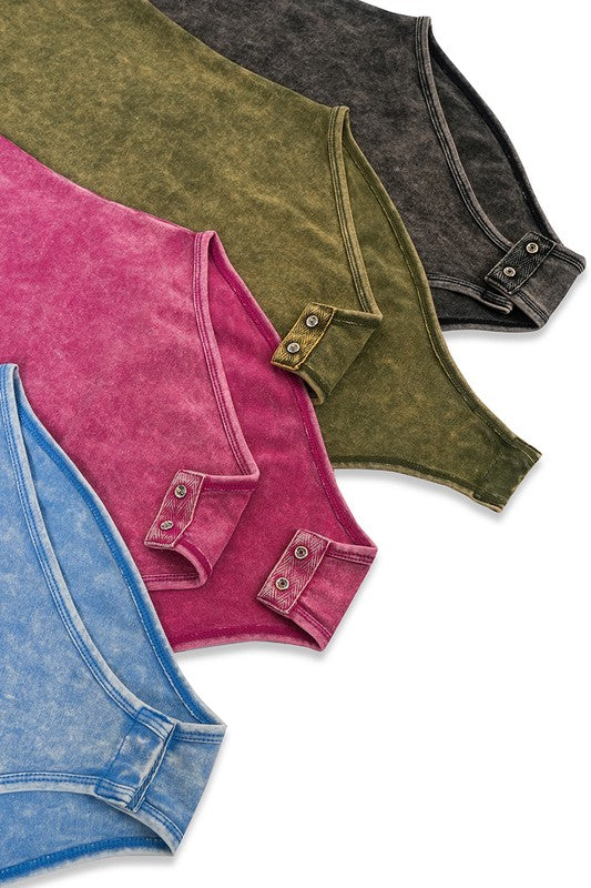 PLUS - ACID WASH BODYSUIT