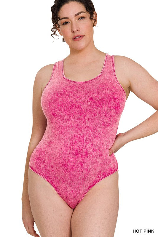 PLUS - ACID WASH BODYSUIT