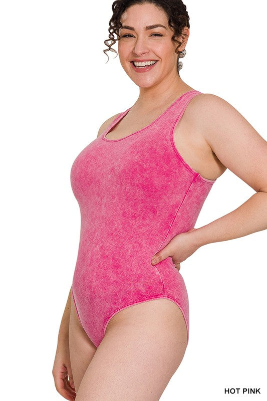 PLUS - ACID WASH BODYSUIT