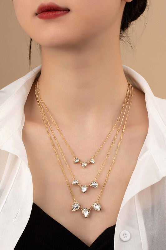 3 Chain Charm Necklace