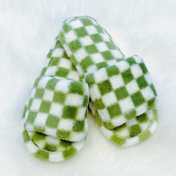 Checker Cozy Slippers
