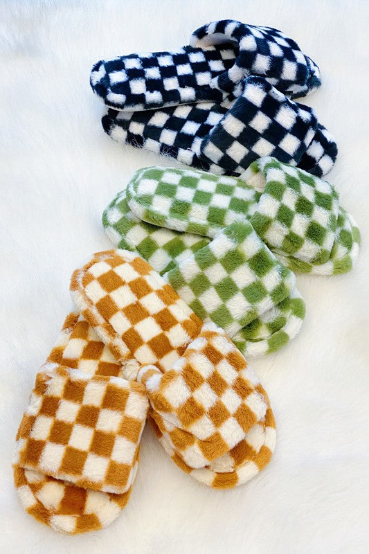 Checker Cozy Slippers