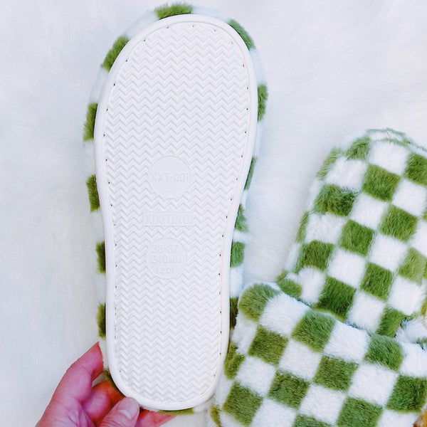 Checker Cozy Slippers