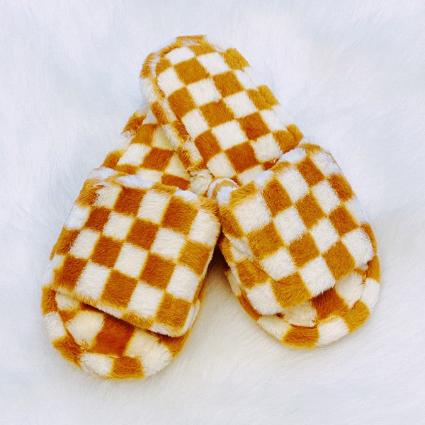 Checker Cozy Slippers