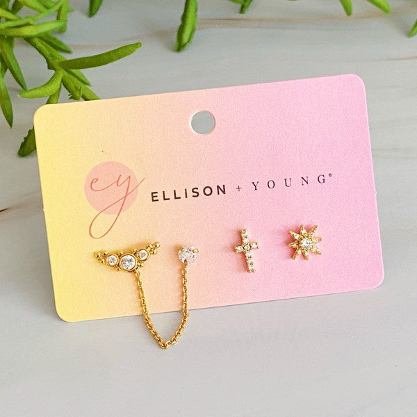 Be The Shine Earrings, Set Of 3