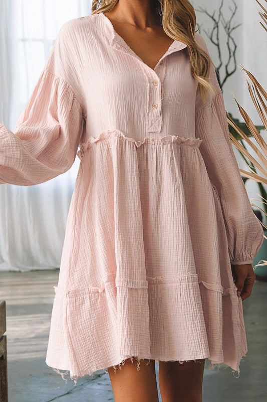 Oatmeal Crinkle Dress