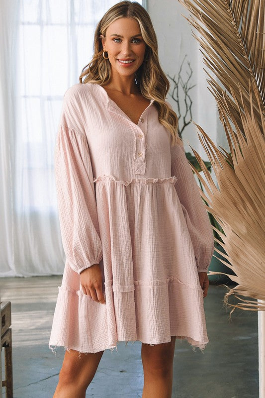 Oatmeal Crinkle Dress