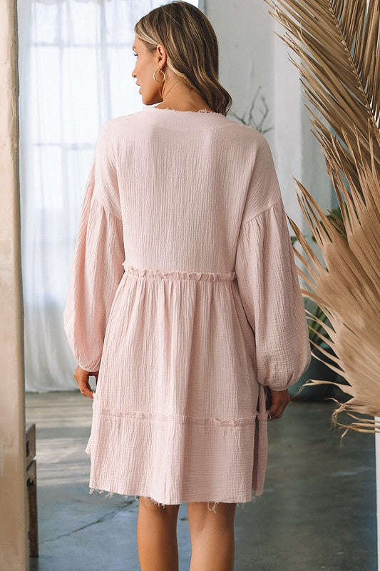 Oatmeal Crinkle Dress