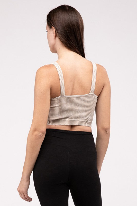 Cropped V-Neck Tank Top