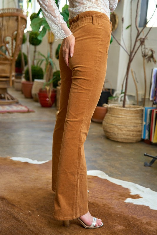 Flare Leg Corduroy Pants