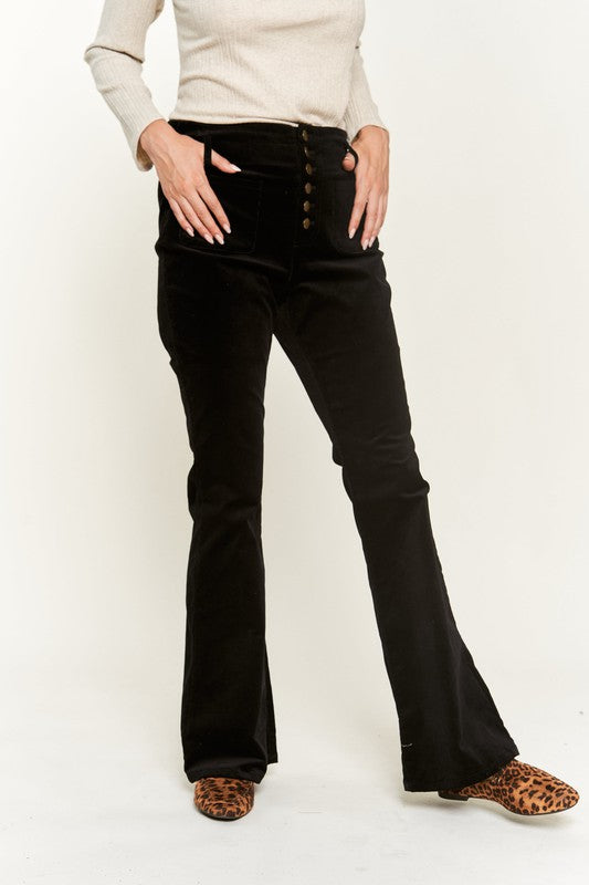 Flare Leg Corduroy Pants