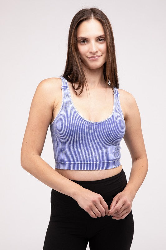 Cropped V-Neck Tank Top