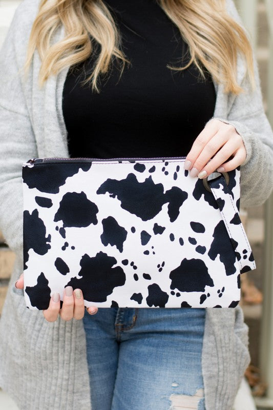 Cow Print Oversized Clutch