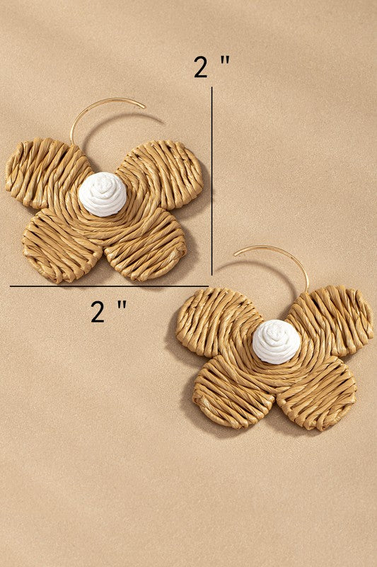 Vacation Straw Earrings