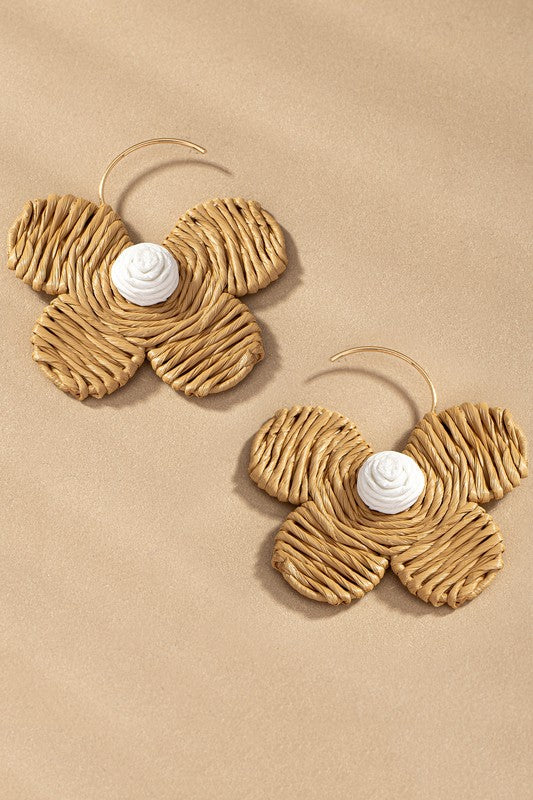 Vacation Straw Earrings