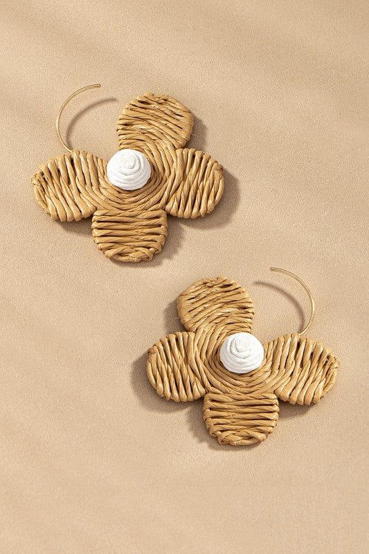 Vacation Straw Earrings