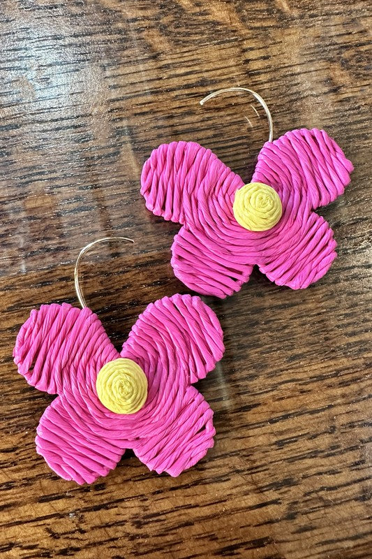 Vacation Straw Earrings