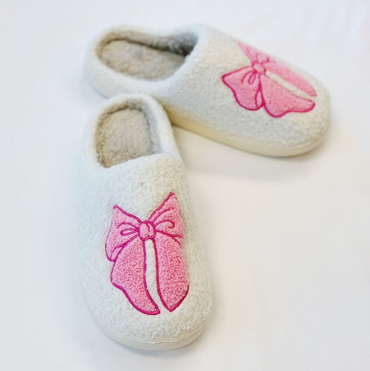 Lounge Bow Cozy Slippers