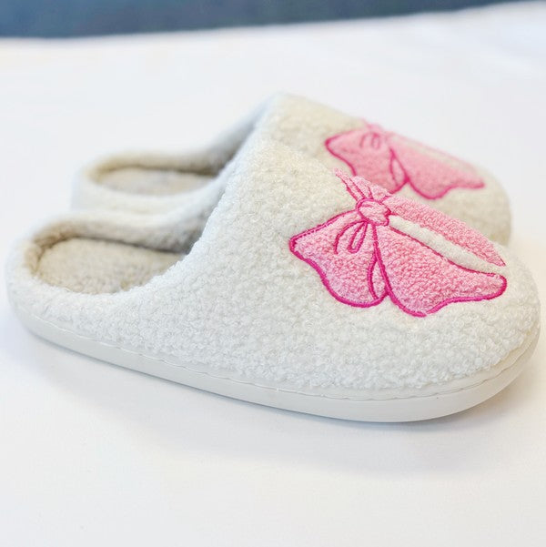 Lounge Bow Cozy Slippers