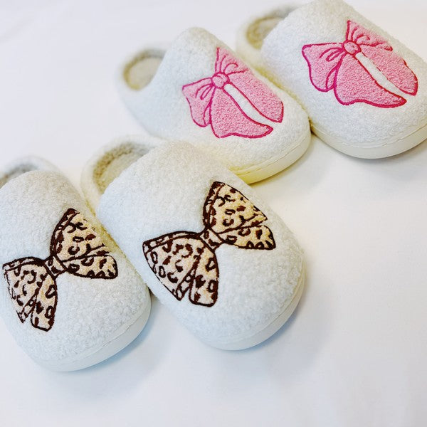 Lounge Bow Cozy Slippers