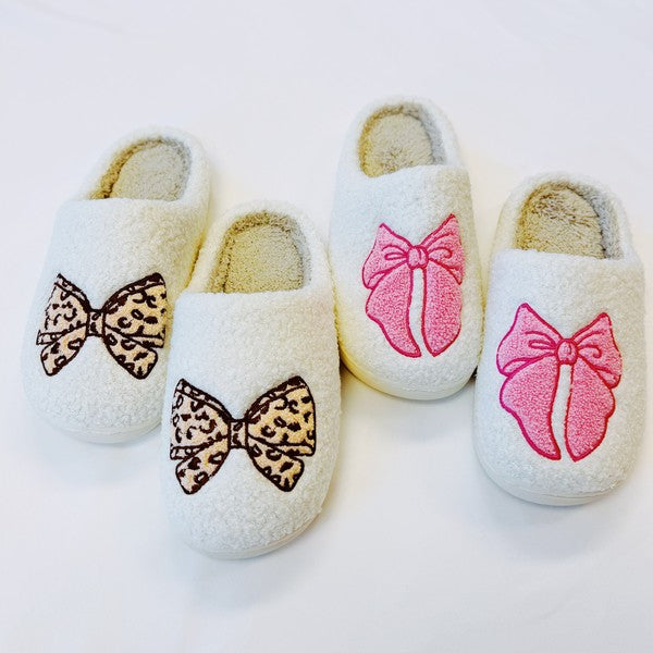 Lounge Bow Cozy Slippers