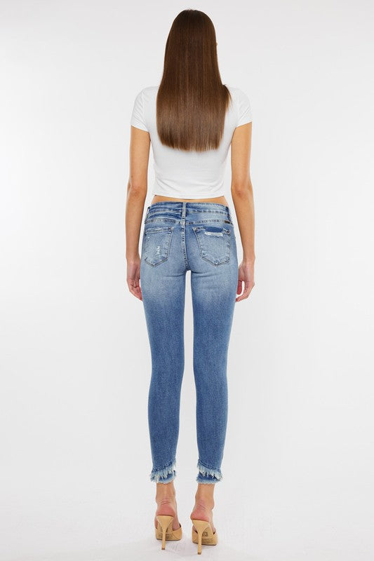 Kan Can - Mid Rise Ankle Skinny Jeans