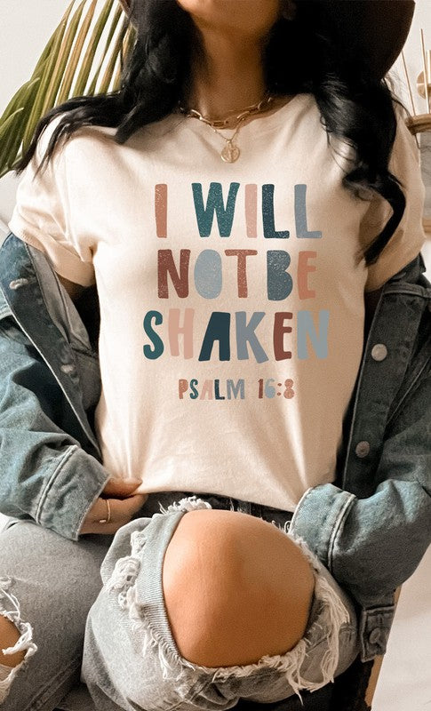 PLUS - I Will Not Be Shaken Easter Graphic Tee
